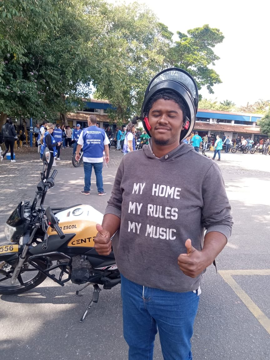 Aluno aprovado na categoria A - Moto