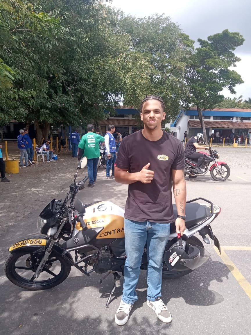 Aluno aprovado na categoria A - Moto